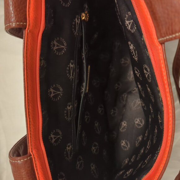 LA Tour Eiffel Paris Large Tote Brown, With Storage Bag - Picture 3 of 9